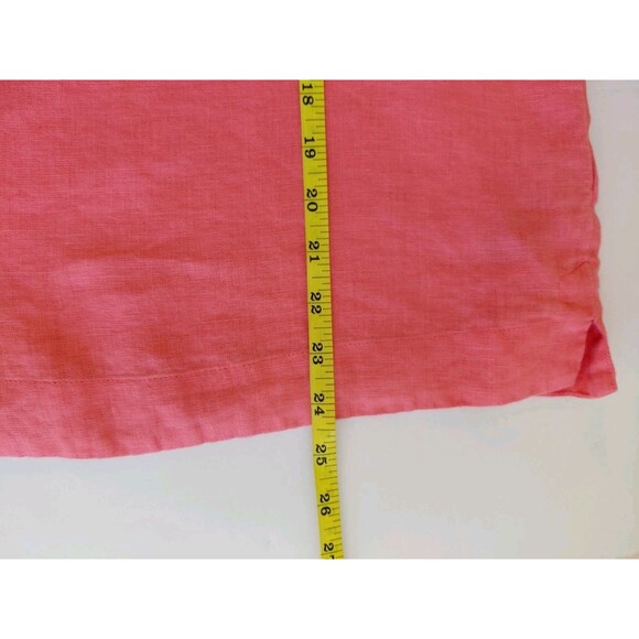 J.Crew Size XS 100% Linen Coral Tunic - Picture 6 of 8